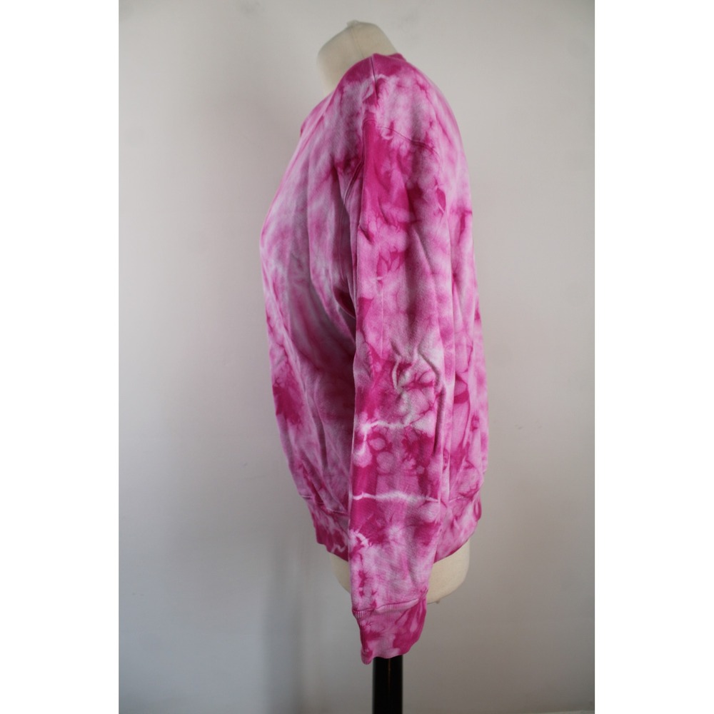 Monrow M Pink Tie Dye Sweatshirt Crewneck Long Sleeve French Terry - Picture 6 of 11